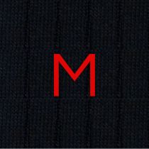 Men's Blue Socks with Red Initials - Stretch Cotton - calf length - Size 40/45 - 191