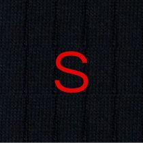 Men's Blue Socks with Red Initials - Stretch Cotton - calf length - Size 40/45 - 191